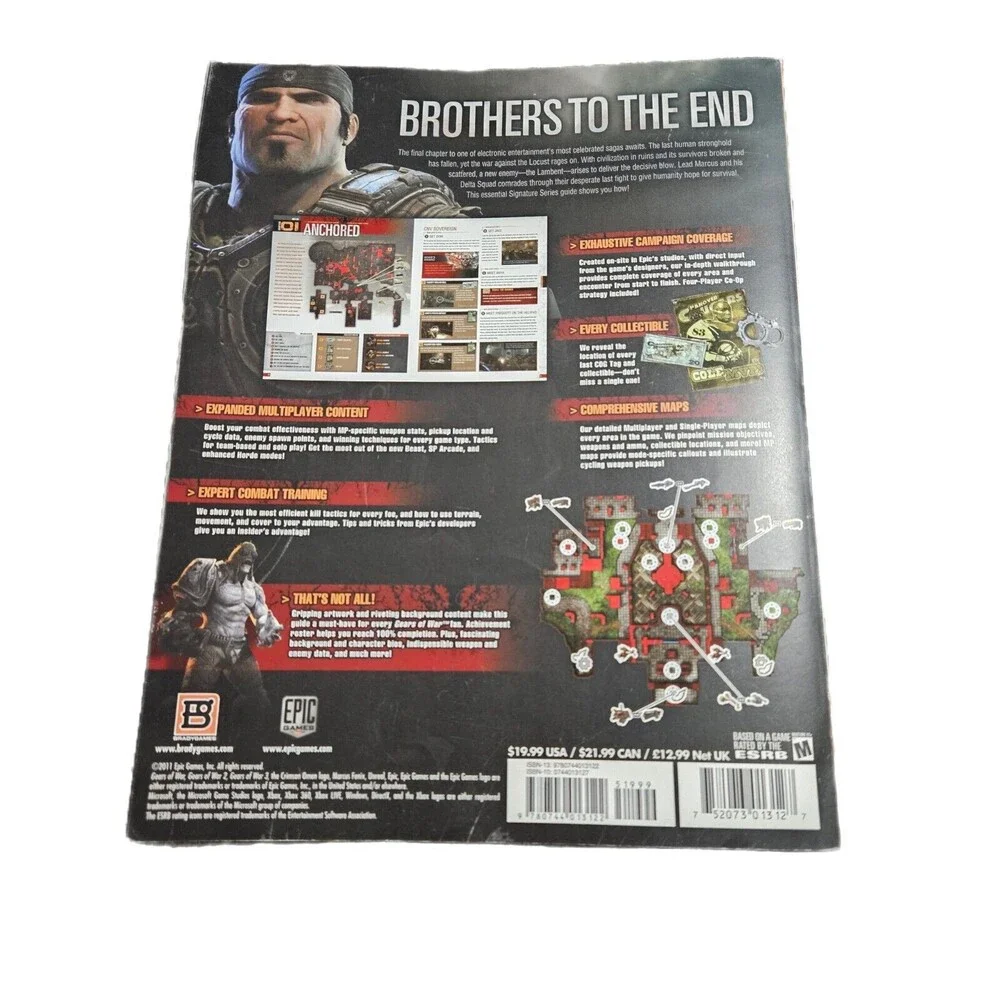 Brady Games Signature Series Gears of War 3 Strategy Guide Covers Xbox 360 2011